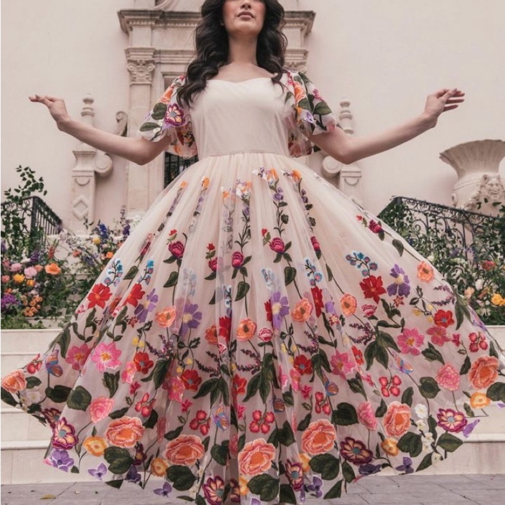JessaKae Floral Embroidered Women's Dress
